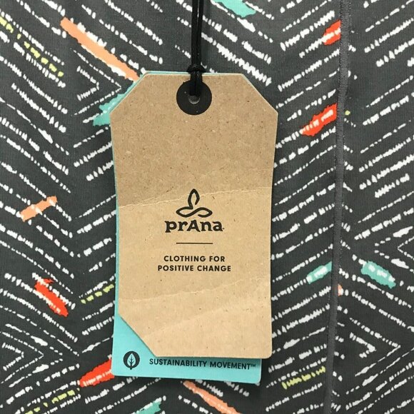 PRANA Sport Dress S Built In Bra Dark Gray Multi Color Athleisure Skypath Lined - Picture 4 of 9